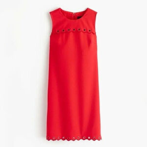 J. Crew Sleeveless Scalloped Dress with Grommets